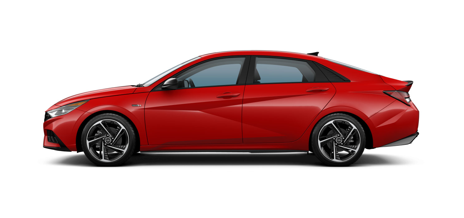 Image displaying a red 2023 Hyundai Elantra NLine FWD