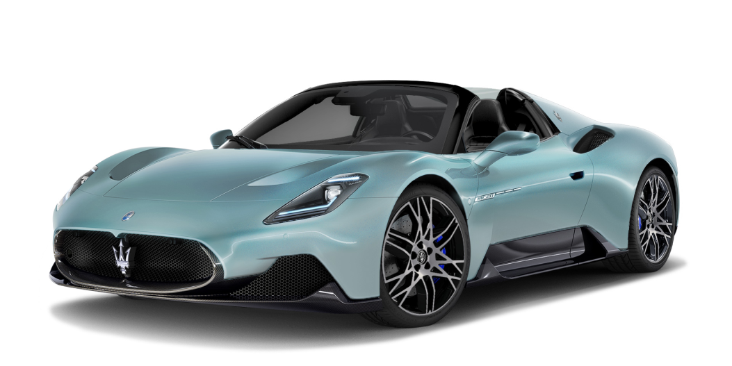 Image displaying a turquoise Maserati MC20 Cielo