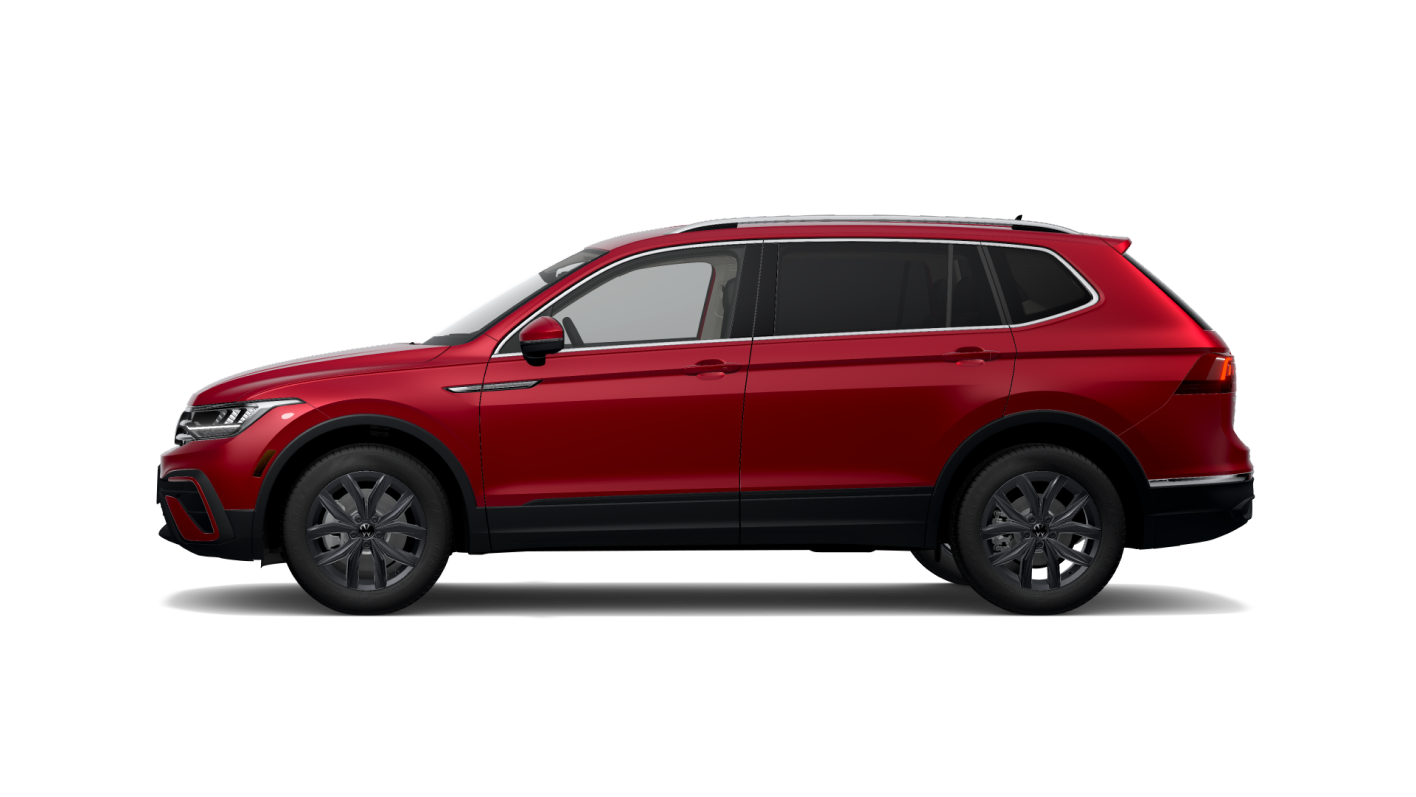 Image displaying a dark red 2023 VW Tiguan