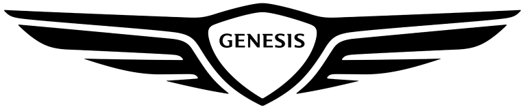 Black and white Genesis logo 