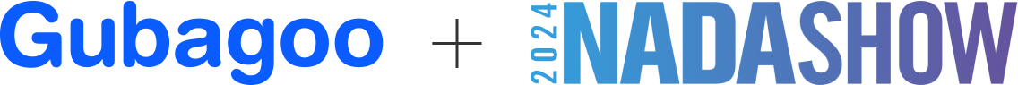 Gubagoo logo plus NADA2024 logo