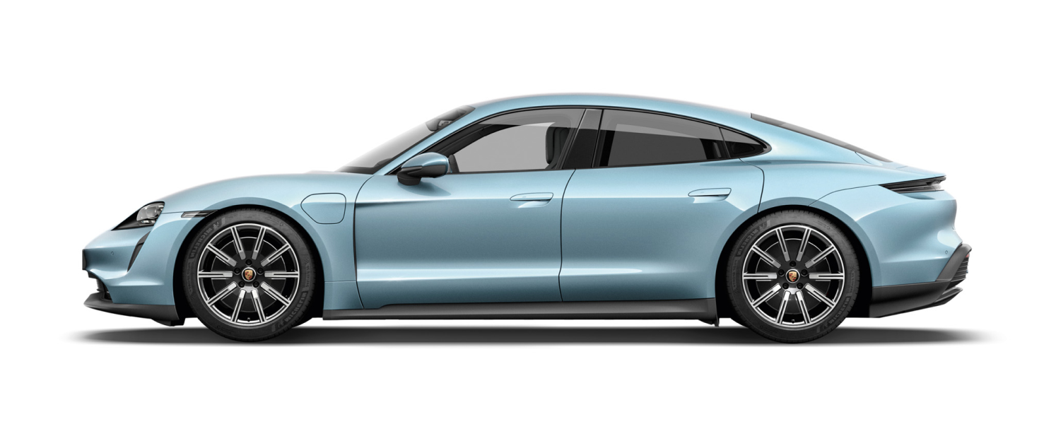 Image displaying a blue Porsche Taycan 4S