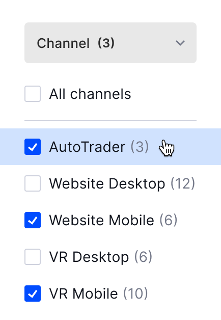 Example of AutoTrader SMS Screen